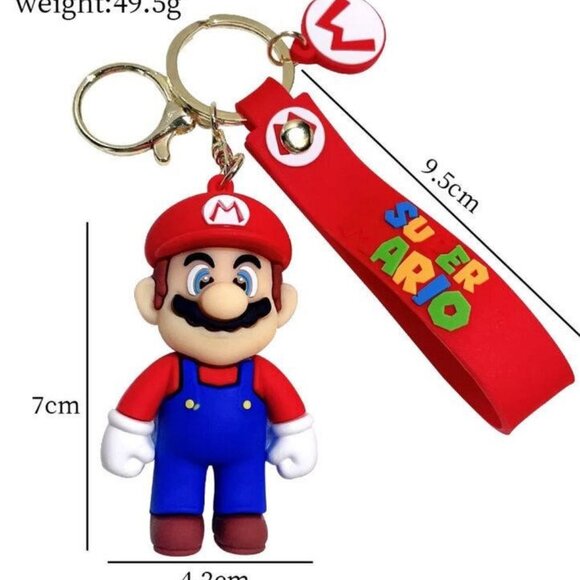 Super Mario Keychain – Mario Figure with Red Strap Charm - Picture 1 of 2